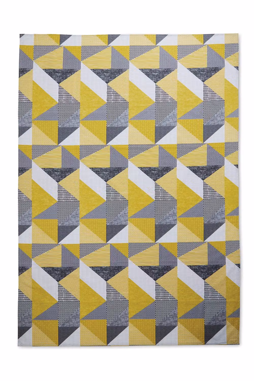 Catherine Lansfield Larsson Geo W/D: 137 x 229 cm Yellow Coated Cotton Oilcloth Tablecloth – 3
