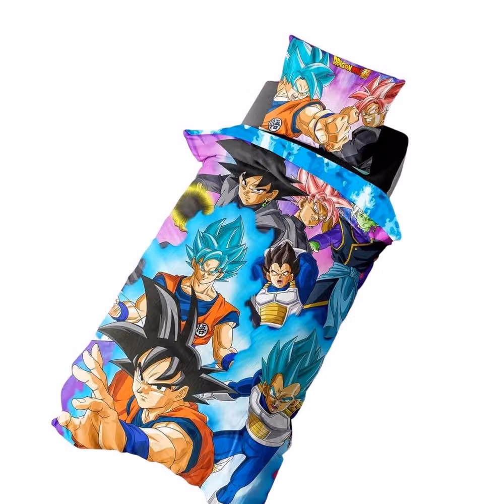 Dragon Ball Z Reversible Goku and Vegeta Graphic Duvet Set and Pillowcase, Multicolour, W/D/H: 90 x 200 cm – 2
