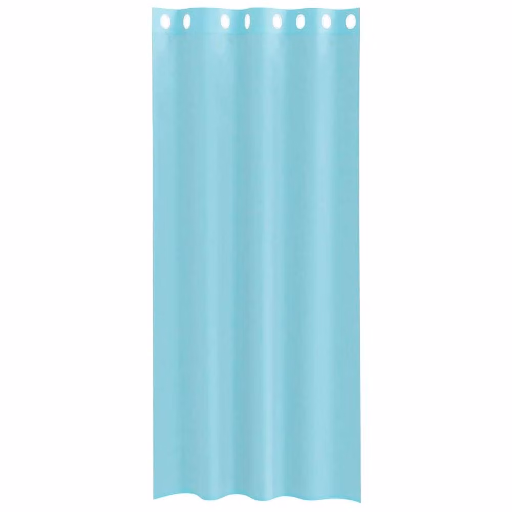 Berkfield Home Turquoise Voile Fabric Panel Curtains with Eyelets, 2 Pack – 2