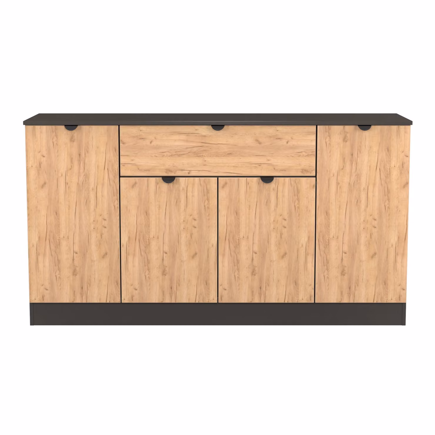 Ready Assembled 2 U Norway Dark Grey 4 Door and 1 Drawer Wide Unit – 2