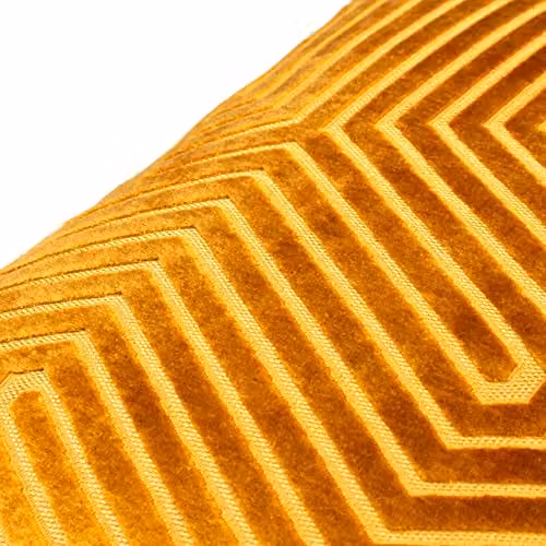 Paoletti Evoke Gold Velvet Square Cushion with Polyester Filling, W/D/H: 45 x 45 x 45 cm – 3