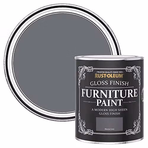 Rust-Oleum Grey Gloss Water-Based Wood Paint, 0.75 l