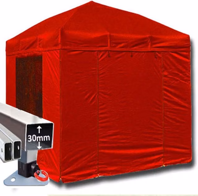 Trader Max 30 Instant Pop Up Gazebo, Red, W: 300 cm x D: 300 cm