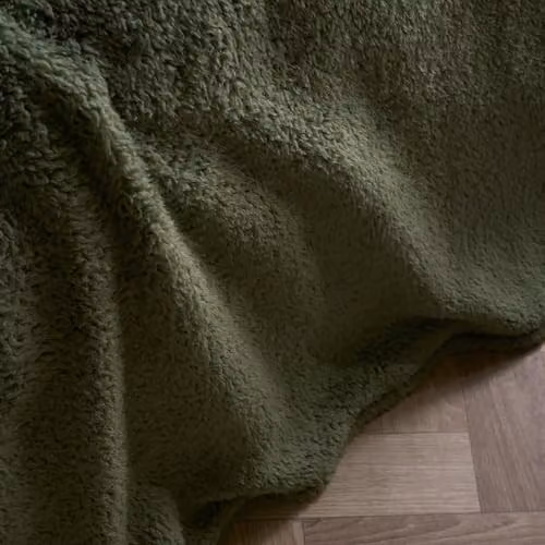 OHS Green Teddy Fleece Throw Blanket, W/D/H: 150 x 200 cm – 3