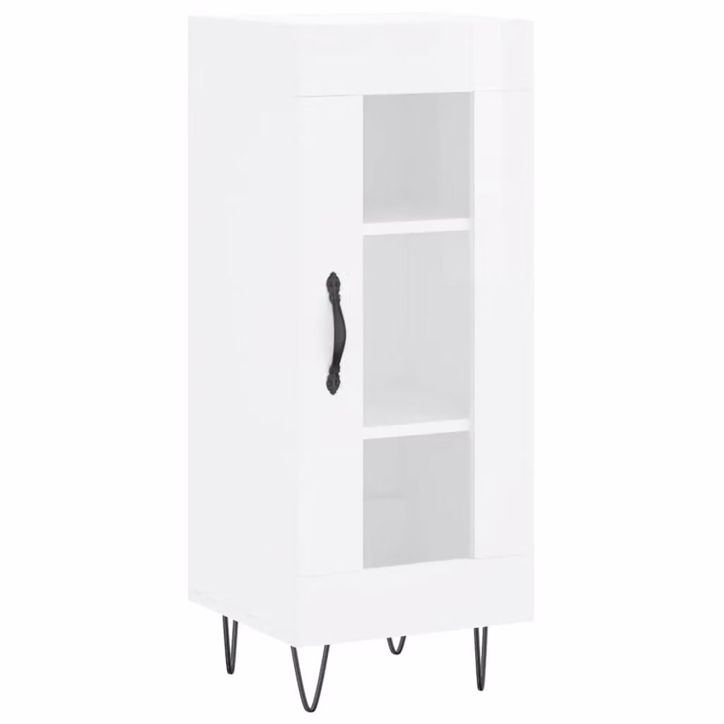 Berkfield Home High Gloss White Wall Mounted Sideboard W/D/H: 34.5 x 34 x 90 cm – 2