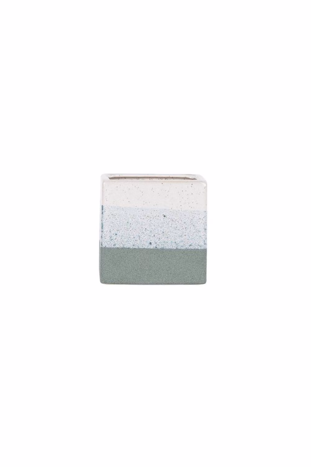 KDMD Hortus Green and White Ceramic Planter Pot, H 12.5 cm x W 12.5 cm – 2