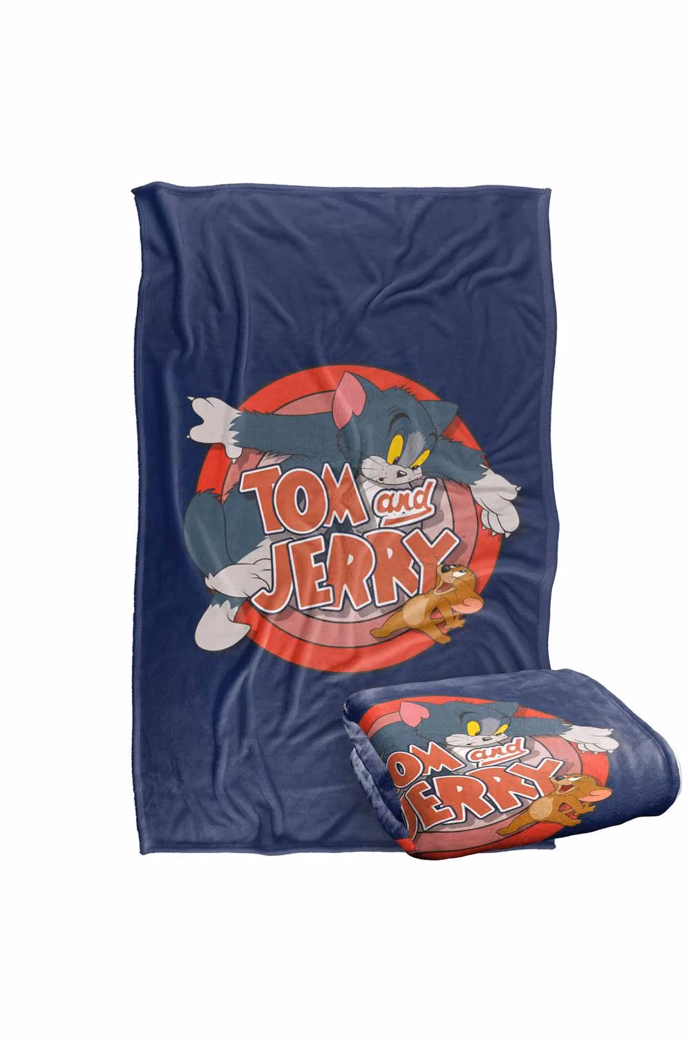 Warner Bros. Tom & Jerry Multicolour Blue Fluffy Polyester Throw Blanket for Adults – 2