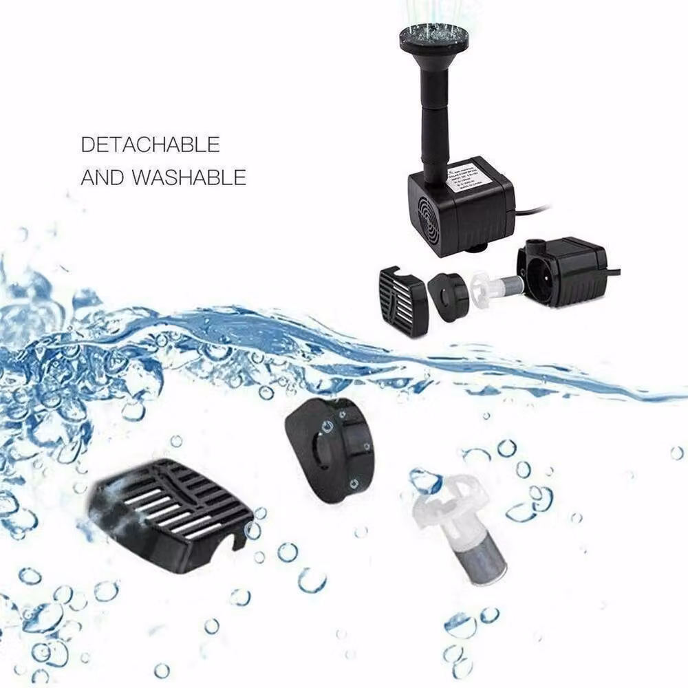 NESTLUNE 5W 400L/H Fountain Pump for Garden Pools, Ponds and Aquariums, Black, W/D/H: 100 x 15 x 15 cm – 4