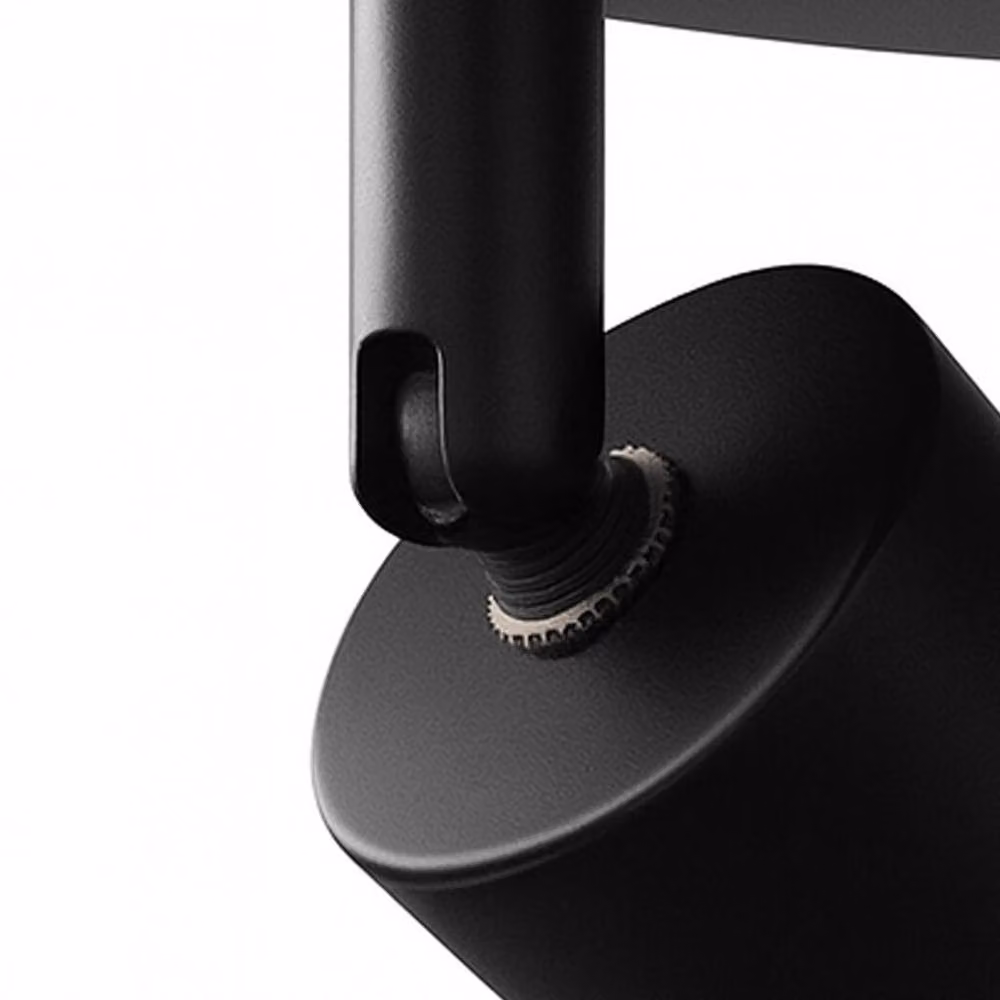 Emitto Modern Black 4-Way Adjustable Metal Ceiling Spotlight with GU10 Bulb Compatibility – 3