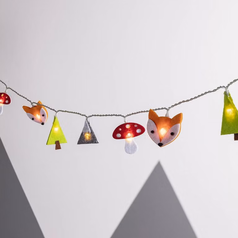 Lights4fun Woodland Children's Fairy Lights in White and Multicolour