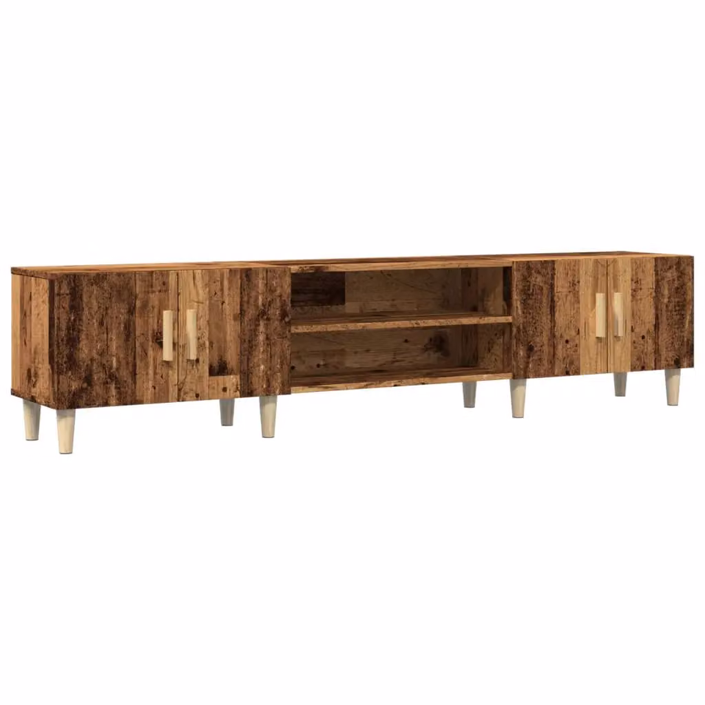 Berkfield Home Mid Century TV Cabinet in Brown, W/D/H: 180 x 31.5 x 40 cm – 2