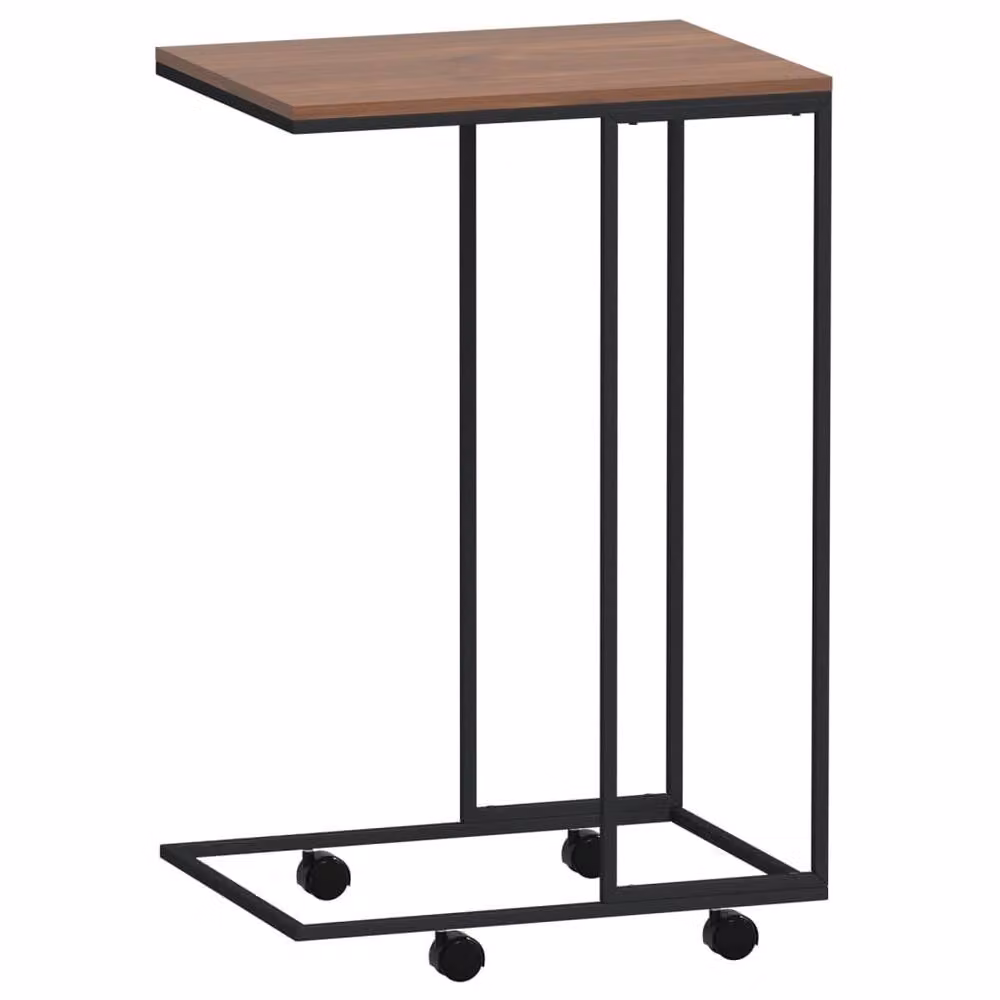 Berkfield Home Side Table with Castors, Black, W/D/H: 40 x 30 x 63.5 cm – 3