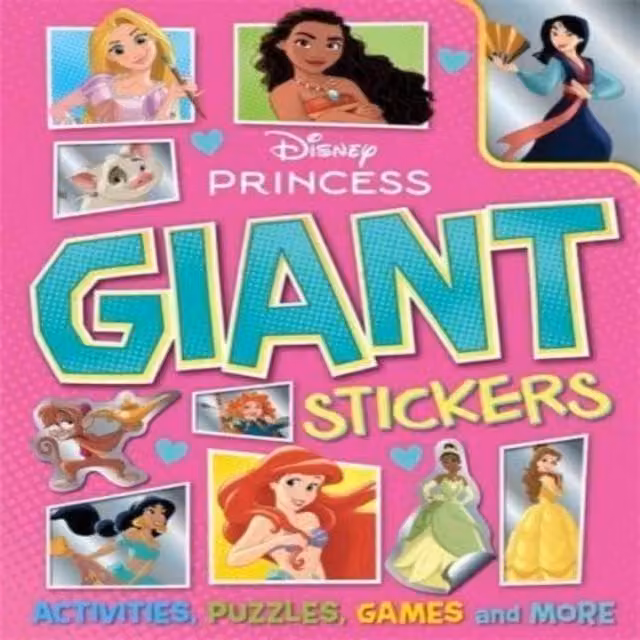 Walt Disney Princess Giant Stickers Paperback Book, Multicolour