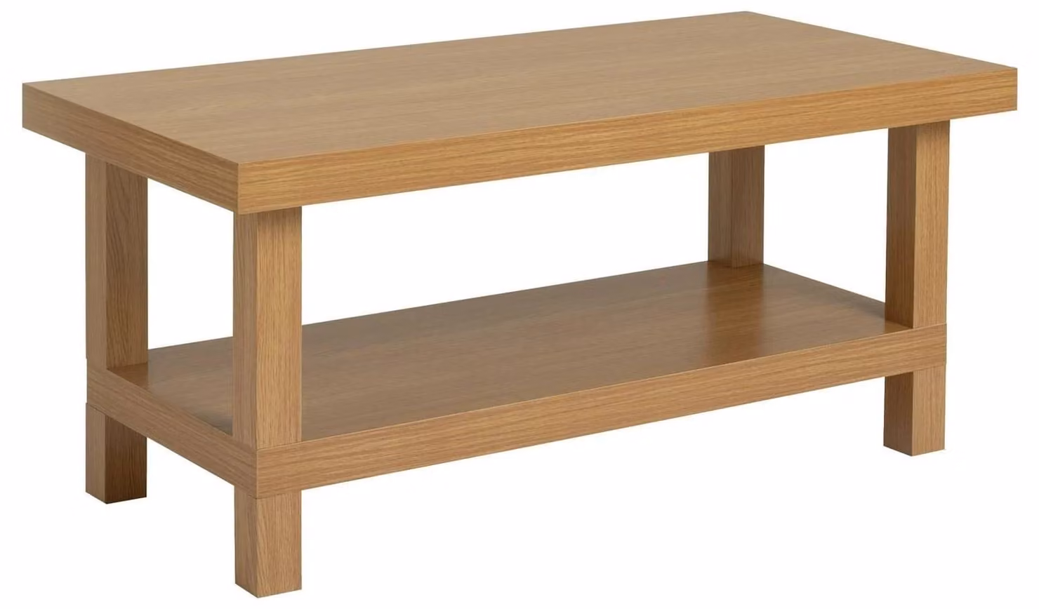 Cheap Furniture Warehouse Stratford Chunky Coffee Table in Oak Effect Brown, W/D/H: 100 x 50 x 45 cm