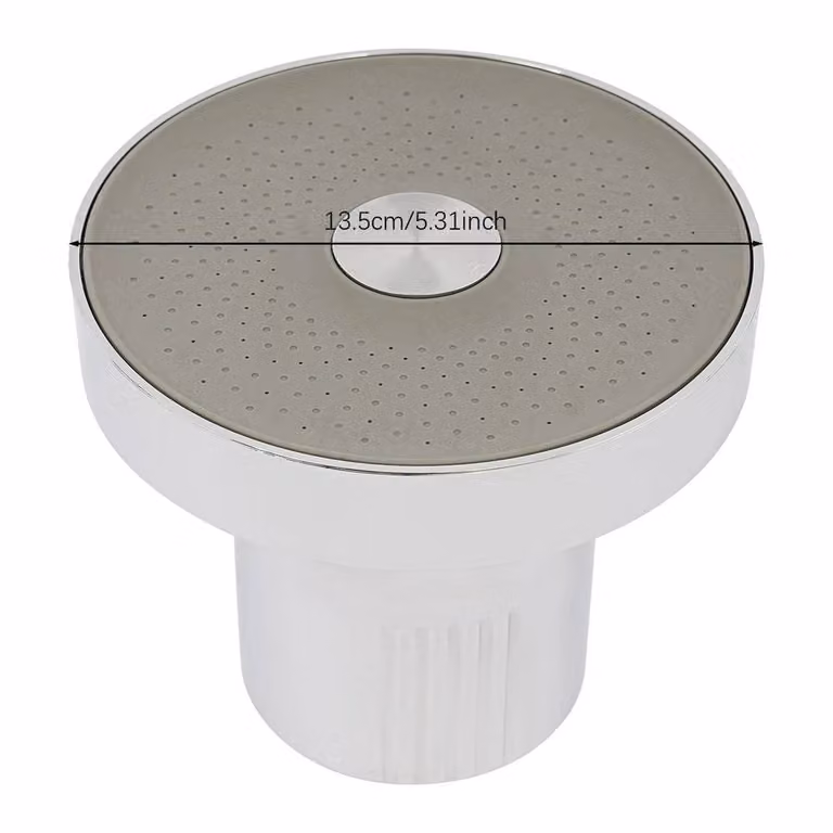 VOGREX 5 Inch Round High Pressure ABS Filter Shower Head in Silver