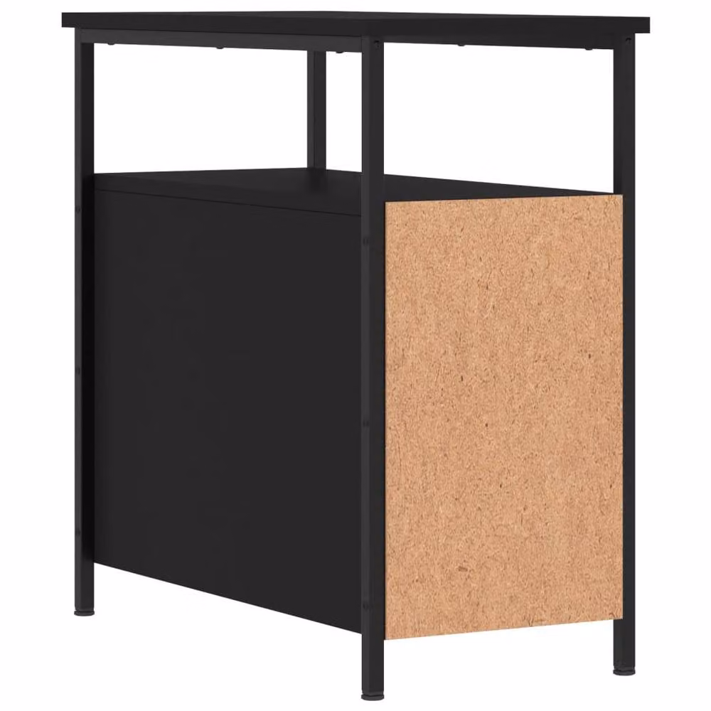 Berkfield Home Black Modern Bedside Cabinet W/D/H: 60 x 30 x 60 cm – 4