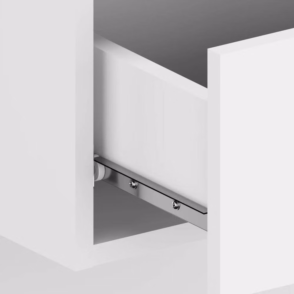 Berkfield Home Set of 2 Wall-mounted Bedside Cabinets, White, W/D/H: 48.5 x 32.5 x 80 cm – 4