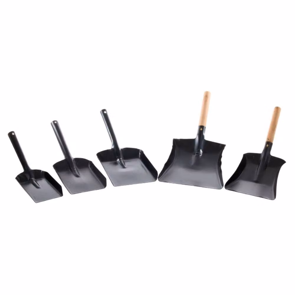 Leecroft Sooty Metal Hand Shovel with Wooden Handle, Black and Multicolour, 22.86 cm – 2