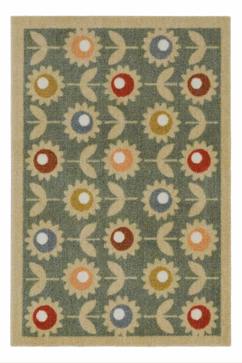 My Mat Multi Floral Sage Rectangular Mat, W/D/H: 75 x 50 x 1 cm, Multicolour – 2