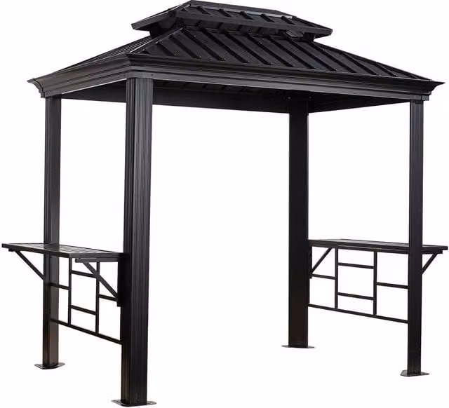 Sojag Messina BBQ Shelter in Anthracite, W/D/H: 291.59 x 178.66 x 262 cm