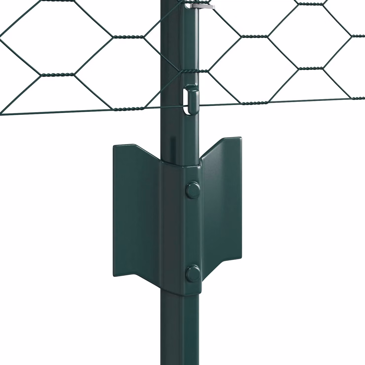 Berkfield Home Green Steel Fence Post Set Including 11 U-Channel Posts (60 cm) and Hexagon Fence (0.5 x 100 m) – 3