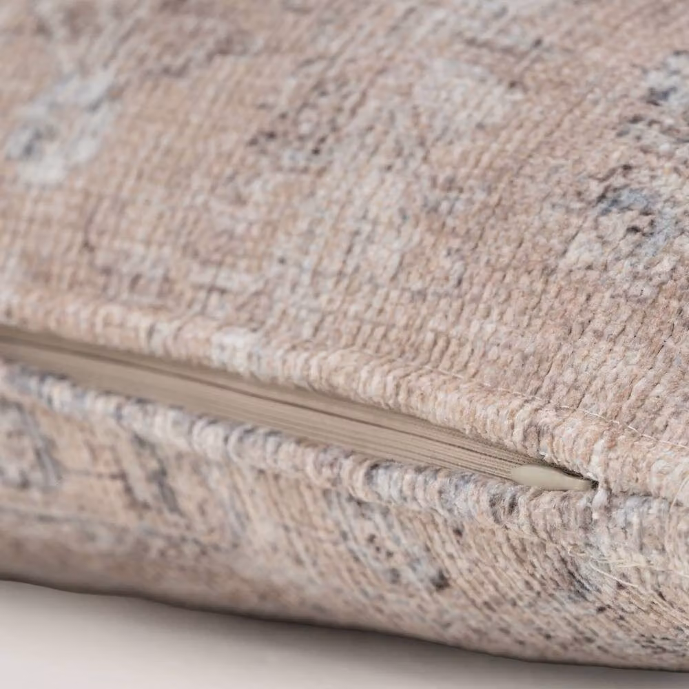 Kukoon Beige Distressed Boho Washable Cotton Square Cushion, W x D: 50 x 50 cm – 3