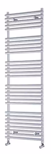 TowelRads Iridio Chrome Designer Towel Rail, Silver, W: 120 cm, H: 50 cm