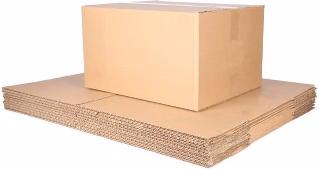 SPETLEK Large Corrugated Cardboard Moving Boxes, Pack of 10, Beige