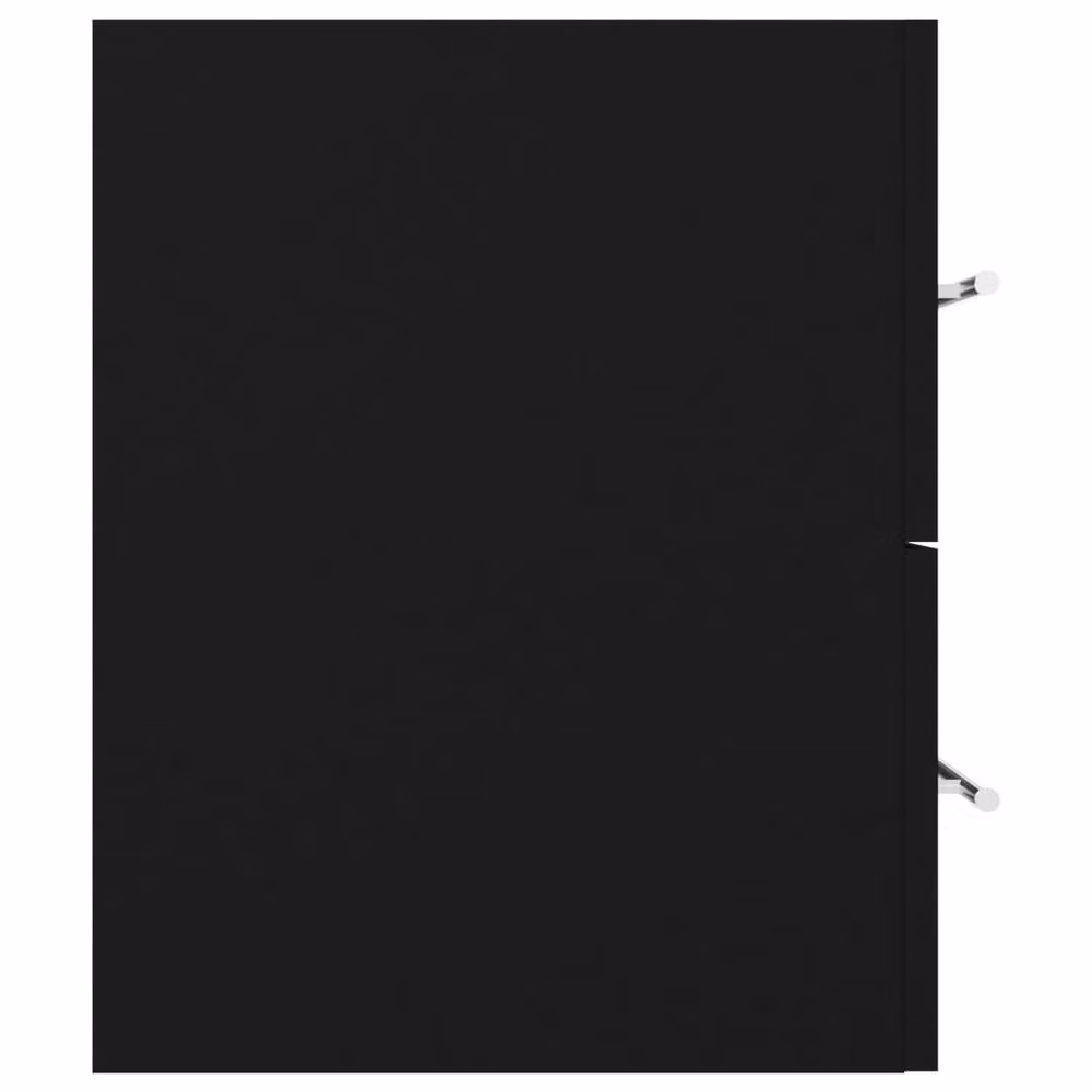 Berkfield Home Black Wall Mounted Bathroom Sink Cabinet W/D/H: 100 x 38.5 x 48 cm – 4