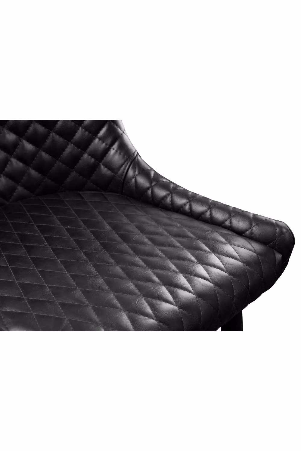 Julian Bowen Luxe Diamond Quilted Faux Leather Bar Stool in Black – 7