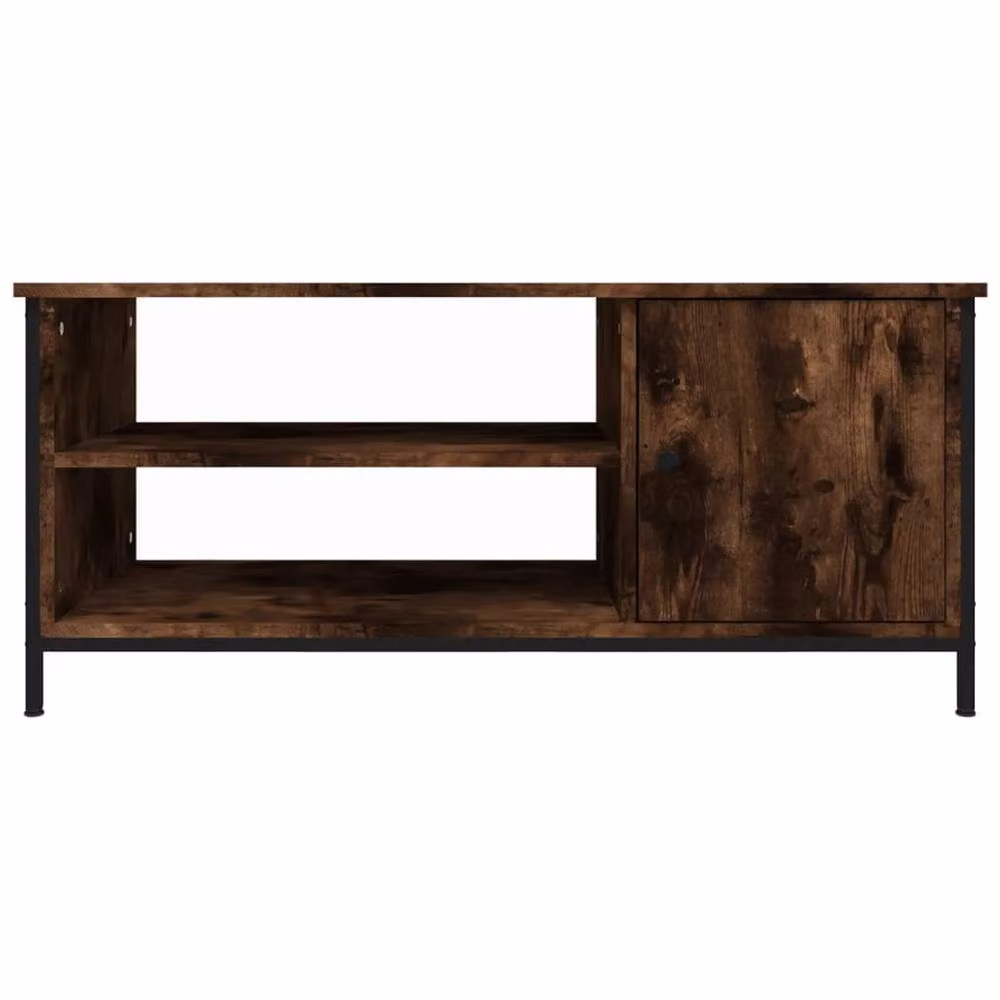 Berkfield Home Smoked Oak TV Cabinet in Brown, W/D/H: 100 x 40 x 45 cm – 4