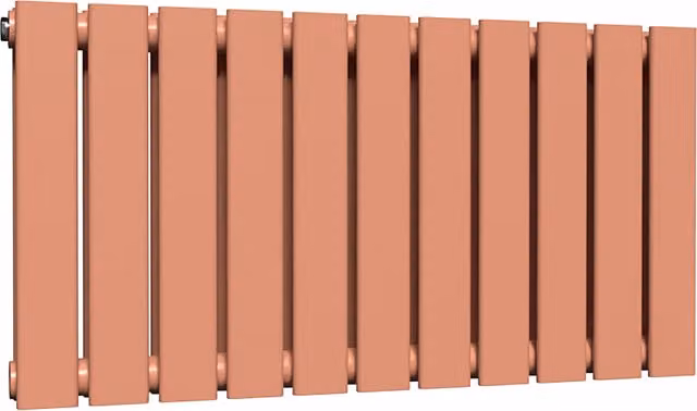 Lux Heat Flat Horizontal Double Radiator in Coral, W: 77 cm, H: 60 cm
