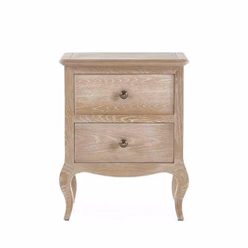 Julian Bowen Camille 2 Drawer Bedside Table in Light Oak