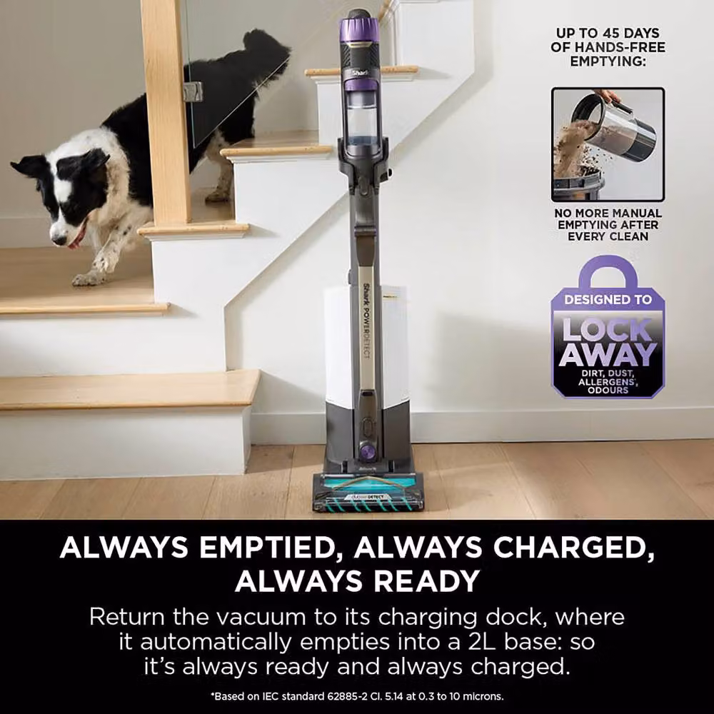 Shark Cordless Pet Vacuum Cleaner PowerDetect Clean & Empty IP3251UKT, Light Grey, Bagless with Self-Cleaning Dock – 2