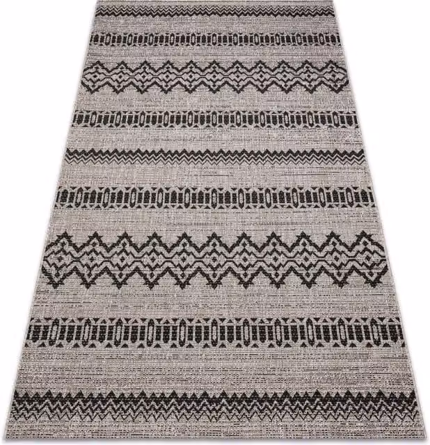 RugsX Floorlux Boho Rectangular Rug in Grey, W: 240 cm, D: 330 cm – 1