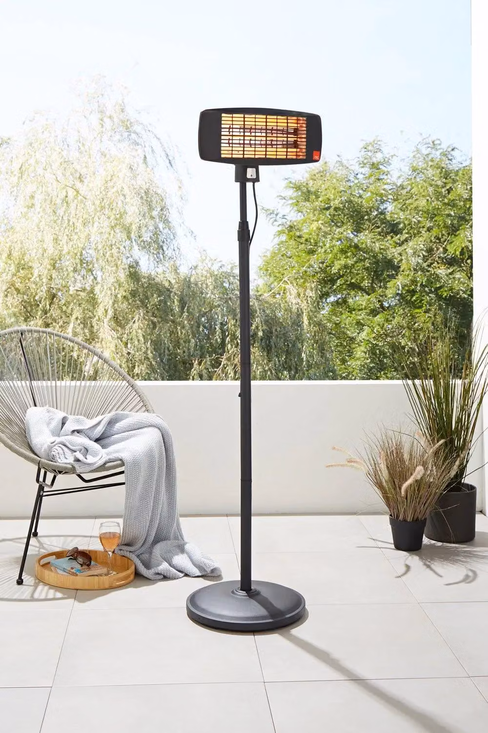 BHS Lighting 2000W Rounded Radiant Wall Heater in Black – 3