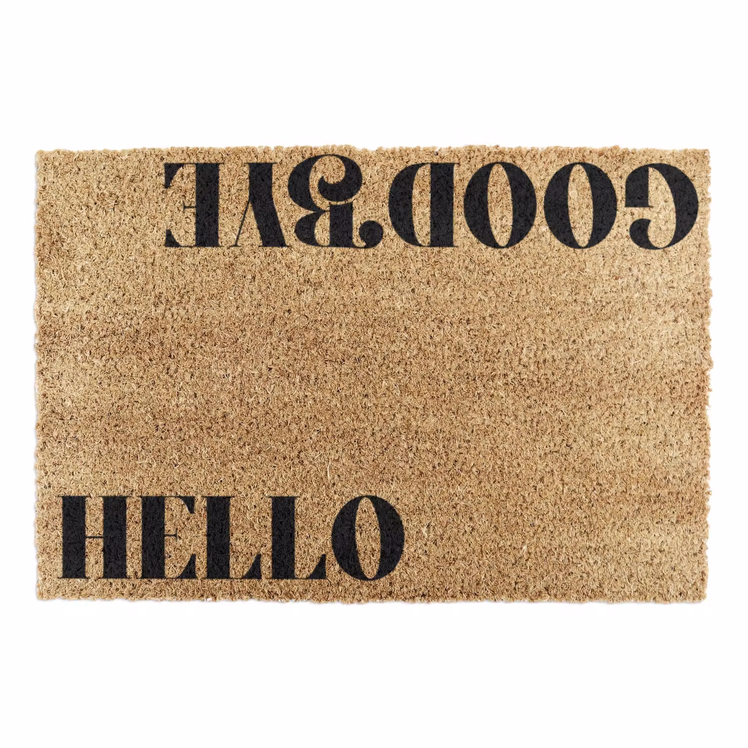Artsy Mats Modern Hello Goodbye Doormat in Black and Brown, W/D: 60 x 40 cm – 4