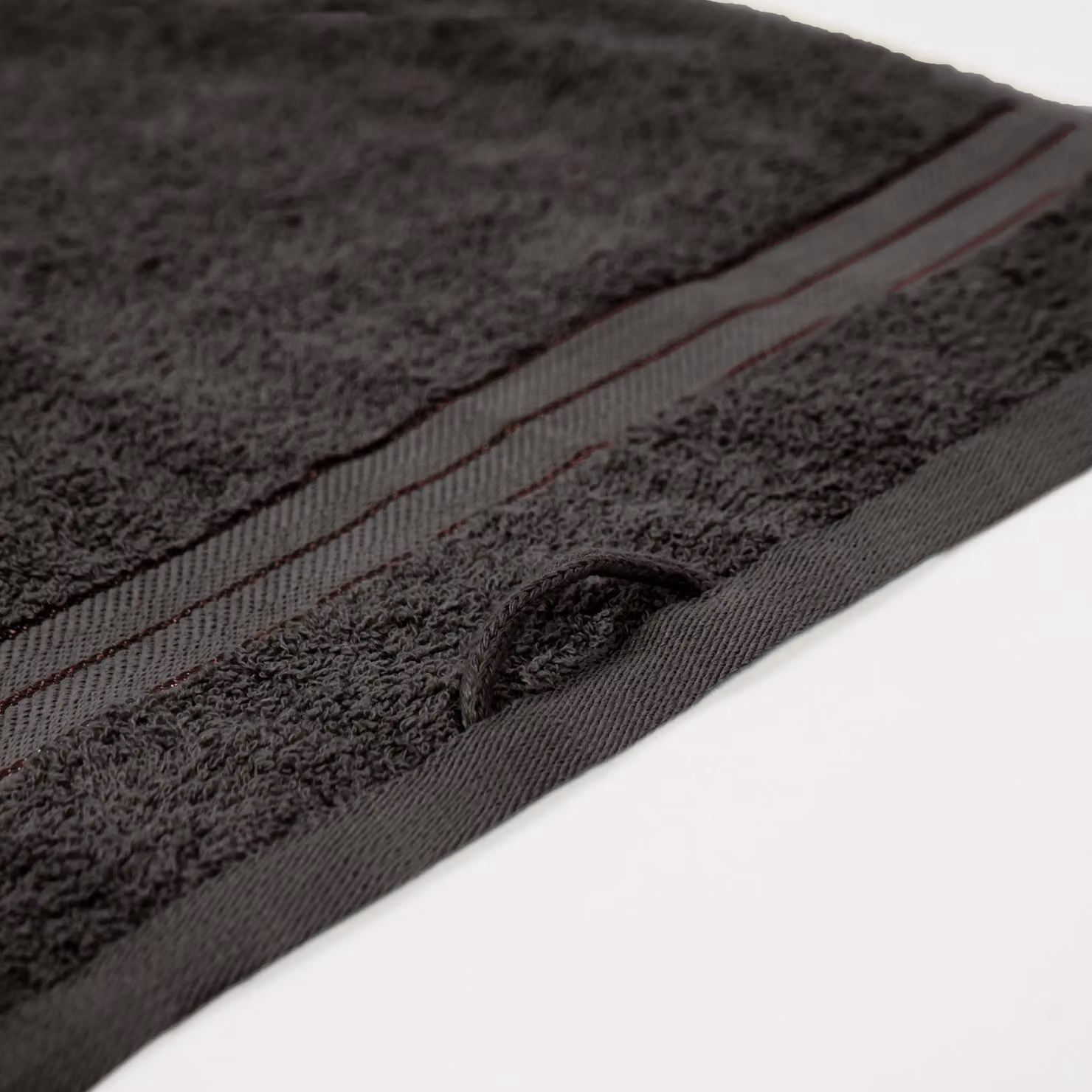 OHS Set of 2 Anthracite Grey 100% Cotton Terry Bath Sheets, W: 90 cm x L: 150 cm – 4