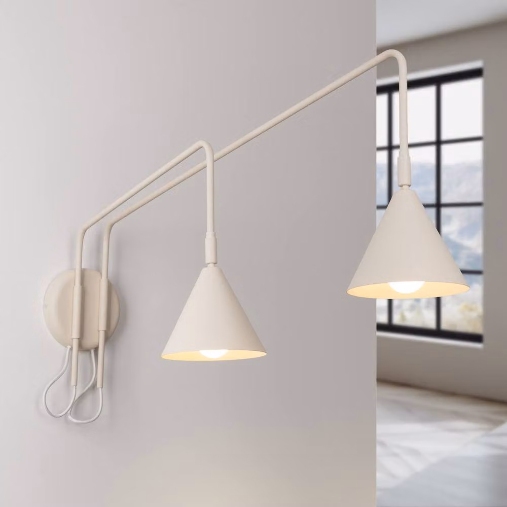 Sollux Lighting Modern Metal Wall Lamp with 2 Lights in Beige, W/D/H: 30 x 150 x 80 cm – 2