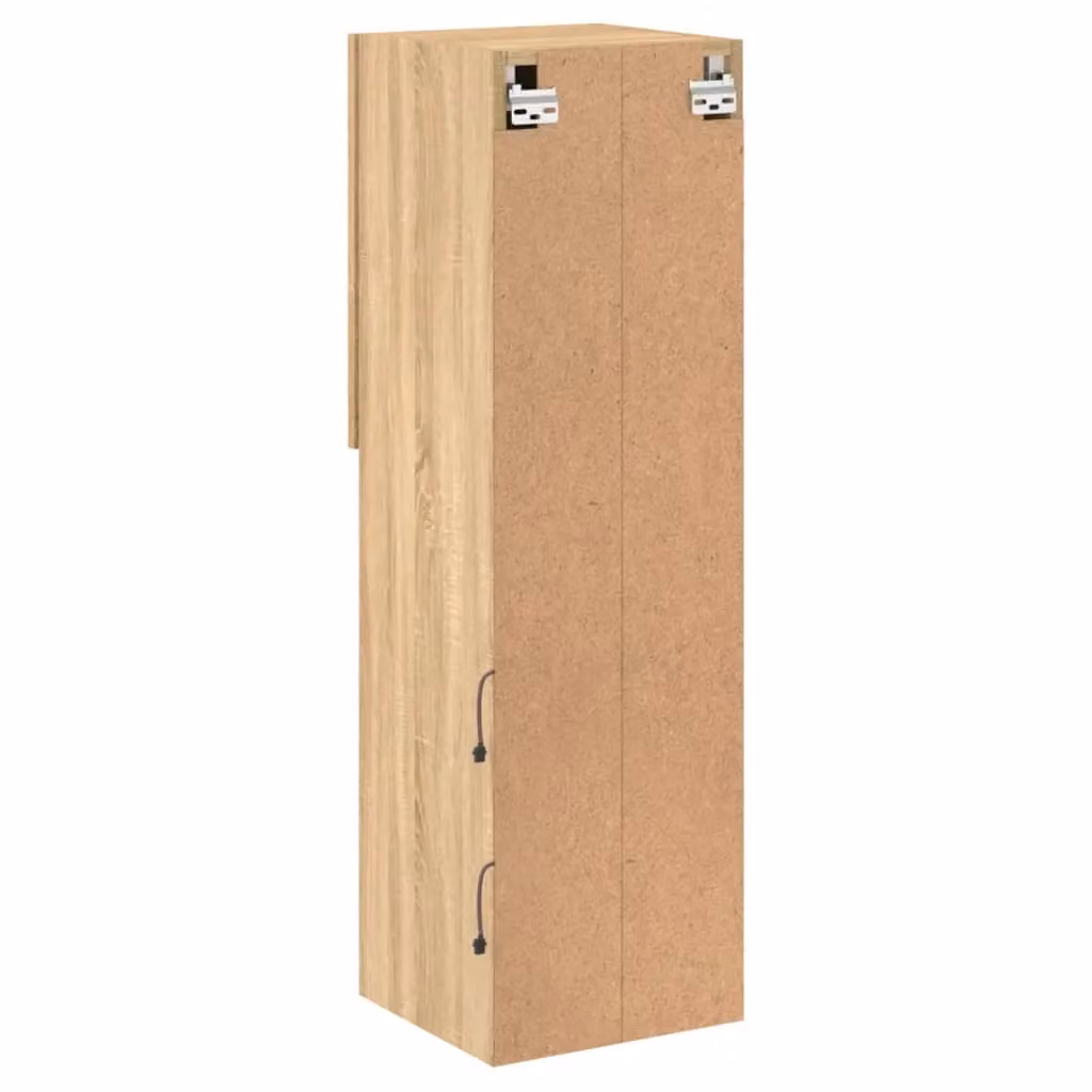 Berkfield Home Set of 2 Modern TV Cabinets with LED Lights in Sonoma Oak Brown, W/D/H: 30.5 x 30 x 102 cm – 3