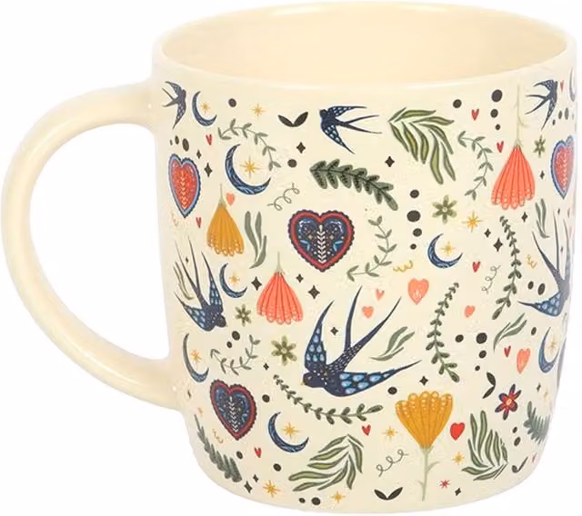 Something Different Midnight Bloom Multicolour Floral Ceramic Mug, 350ml