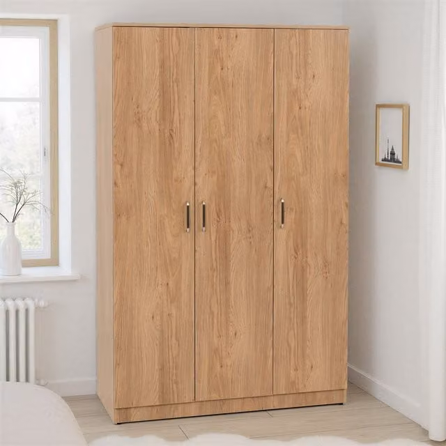Seconique Dakotia 3 Door Wardrobe in Light Oak – 1