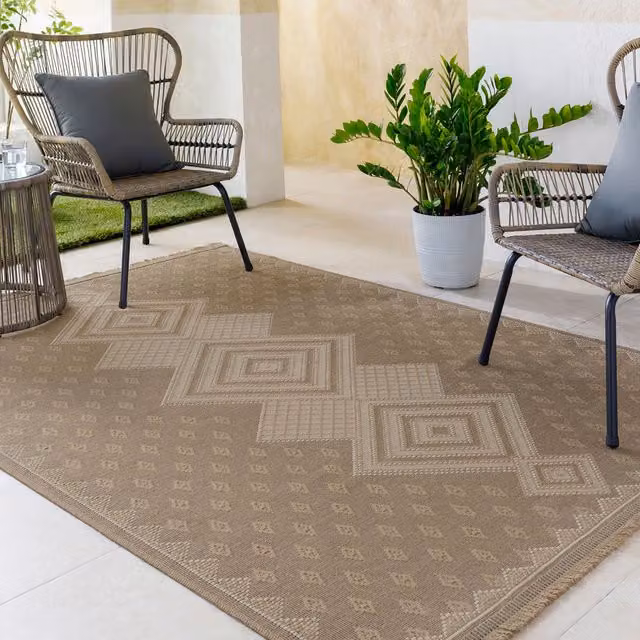 Livabliss Modern Washable Jute Living and Dining Room Rug in Beige, W: 200 cm, D: 275 cm – 1