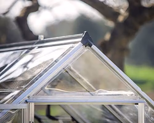 Palram Canopia Harmony 6x14 Silver Greenhouse with Clear Polycarbonate Panels and Aluminium Frame – 5