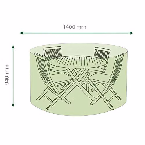 St Helens Home and Garden Water Resistant Small Round Patio Set Cover in Green – 1