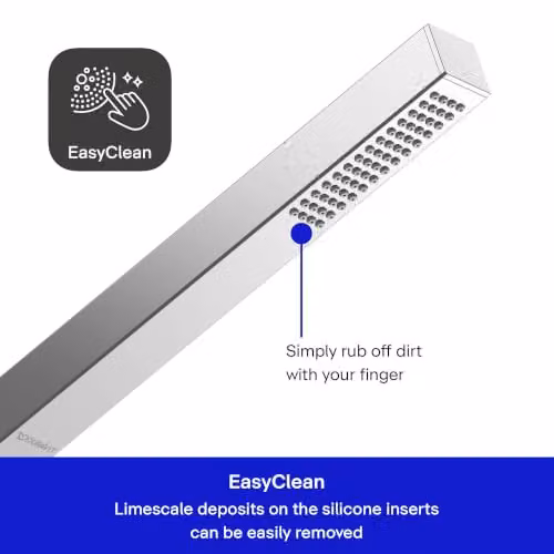 Duravit Universal Chrome Handheld Rain Shower Head with Anti-Limescale and Water-Saving Features – 2