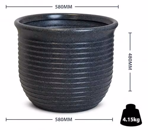 Trifibre Blenheim Roto Moulded Planter, Grey, 58cm – 2