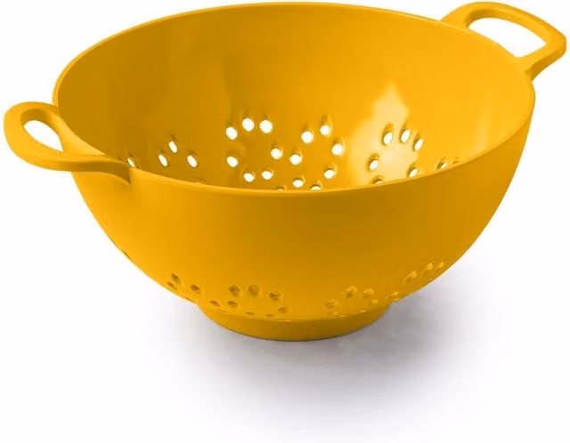 Zeal Melamine Colander with Handles, Yellow, Diameter: 15 cm – 1