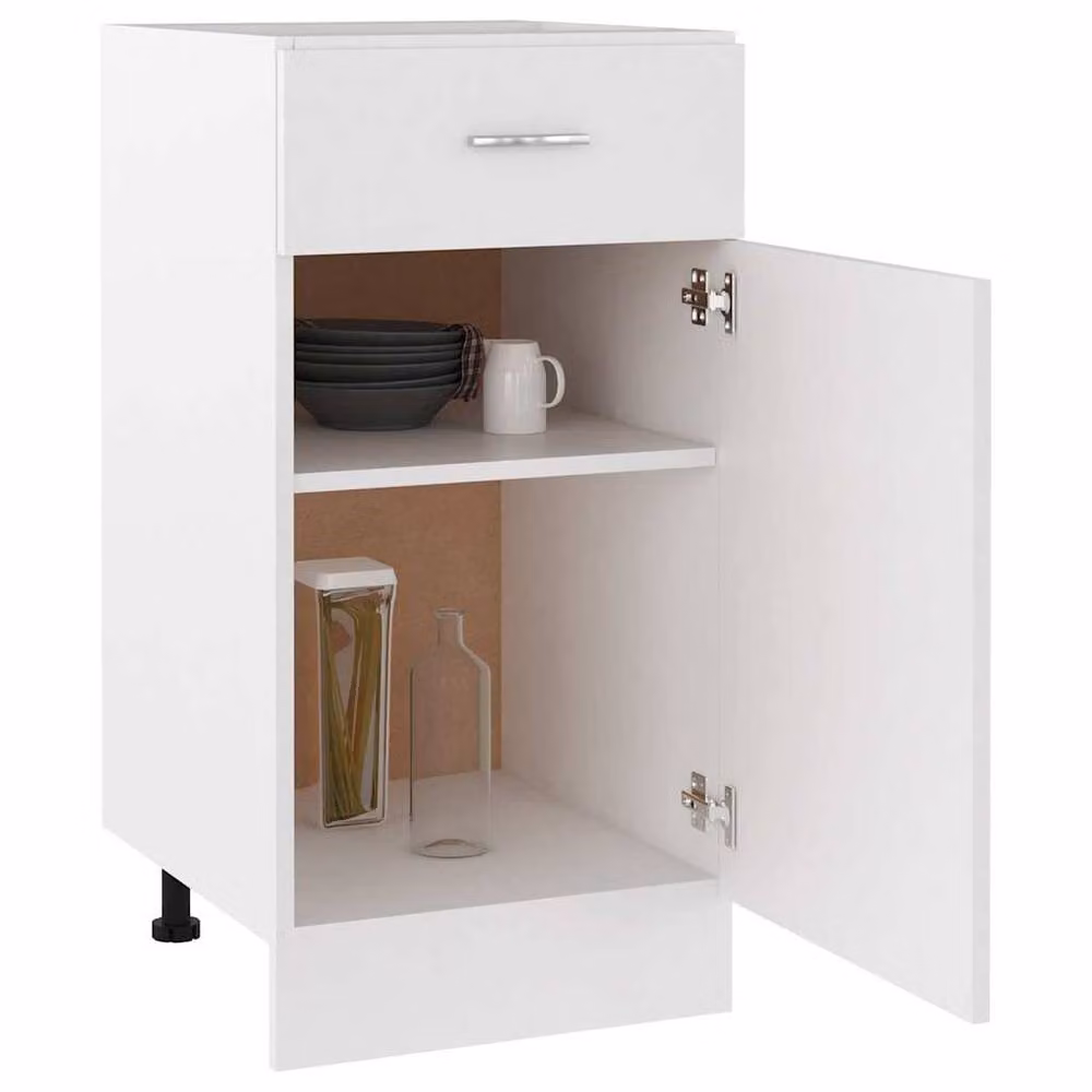 Berkfield Home Modern White Drawer Bottom Cabinet in MDF, W/D/H: 40 x 46 x 81.5 cm – 2