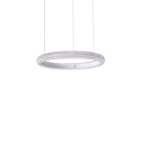 Ideal Lux Miracle LED Integrated Ring Pendant Ceiling Light, White, 3000K, Diameter: 40 cm